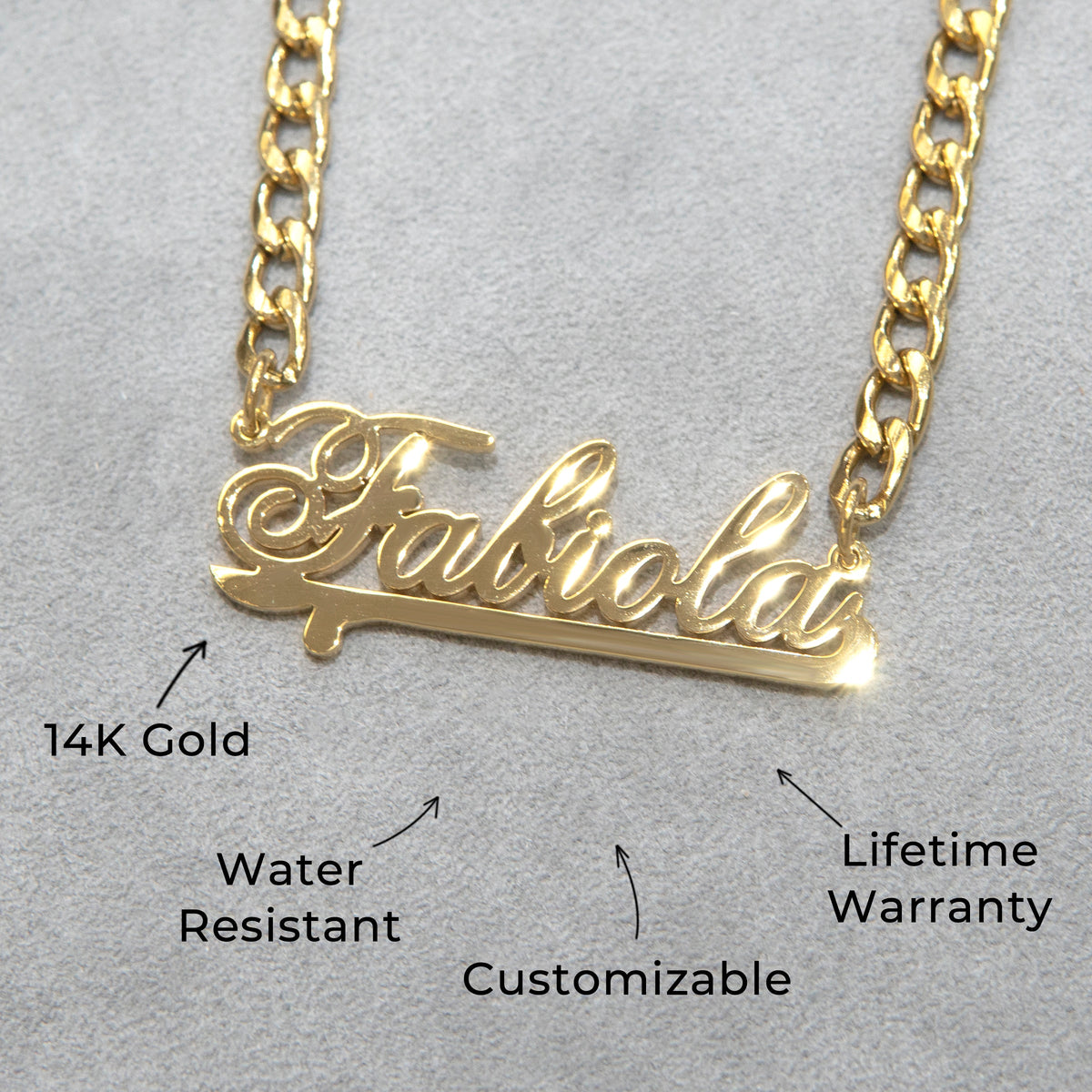 Women Jewelry - Gold Name Necklace | Style # N23