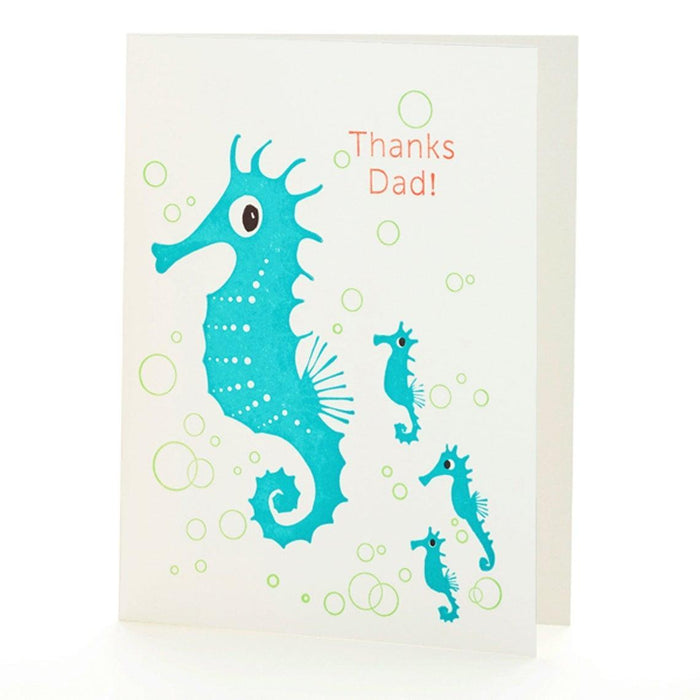 Card - Father's Day - Seahorses Thanks Dad by Ilee Papergoods