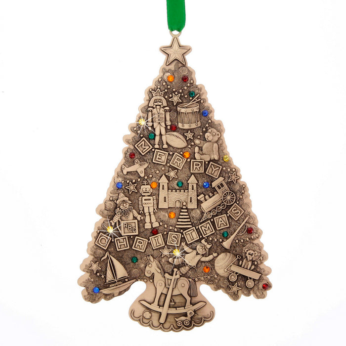 NEW! Limited Edition Oh Christmas Tree Ornament - Christmas Toys (Bronze) by Wendell August Made in USA 21090236CR