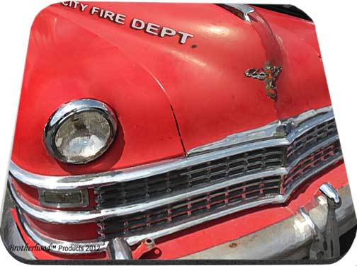Old City Fire Department Car Mouse Pad