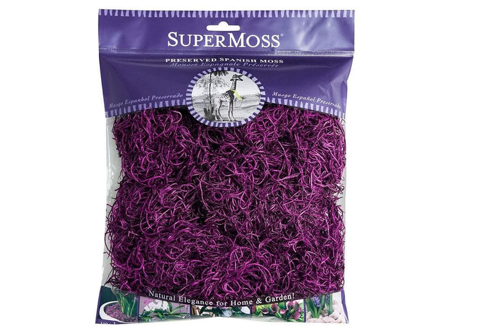 Purple Preserved Spanish Moss, Fairy Garden Lawn, Garden Ground Cover, Fairy Garden Landscaping Accessory
