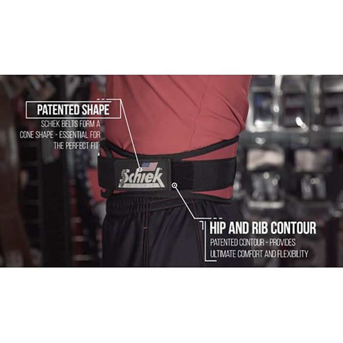Schiek Lifting Belt highlighting patented shape