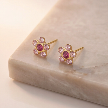 18K Gold Plated Flower Earring 133