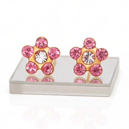 18K Gold Plated Flower Earring 135