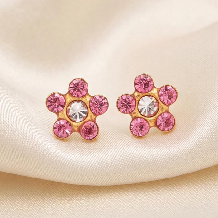 18K Gold Plated Flower Earring 135