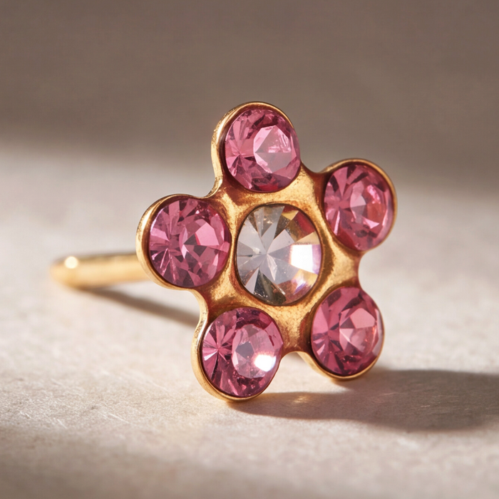 18K Gold Plated Flower Earring 135