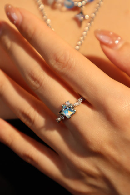 Blue Star Pearl Ring