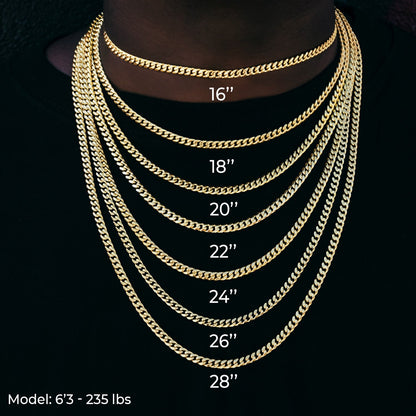 Colored Gemstone Pearl Chain in Yellow Gold - 17mm