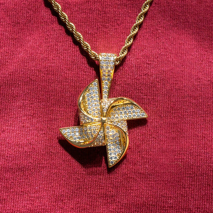 Mens Jewelry - Iced Out VVS Pinwheel Pendant | 12.7 Grams