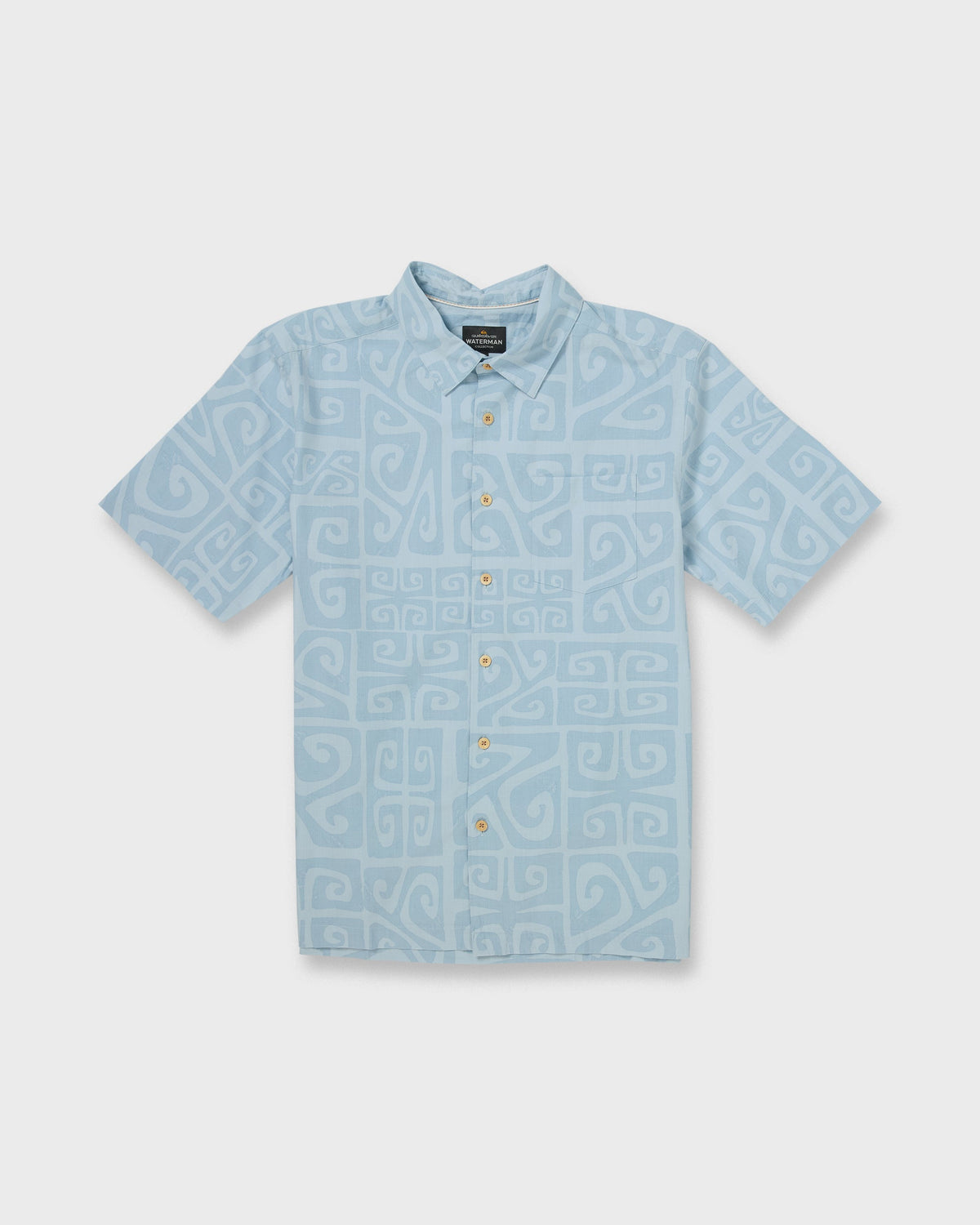 Waterman Tiki Beach Short Sleeve Shirt - Skyway