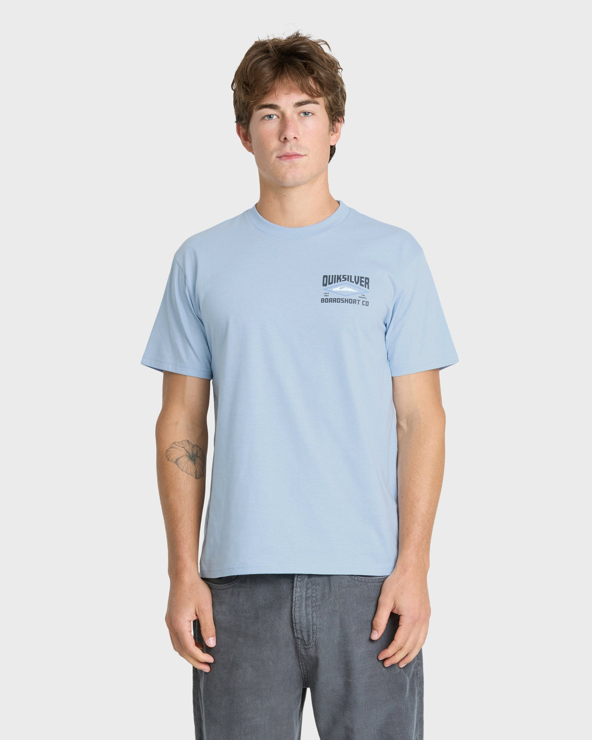 Stay Diamond Classic Short Sleeve Knit T-Shirt - Skyway Heather
