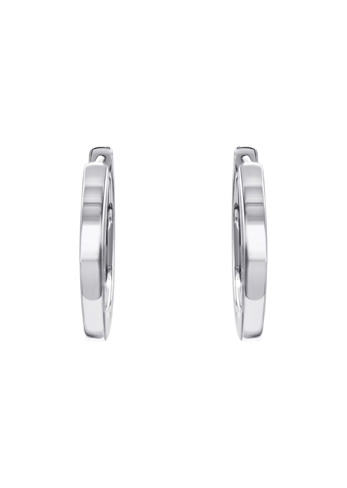 Mens Jewelry - Silver Iced Out VVS Hoop Earring for Men | Appx. 0.8 Grams
