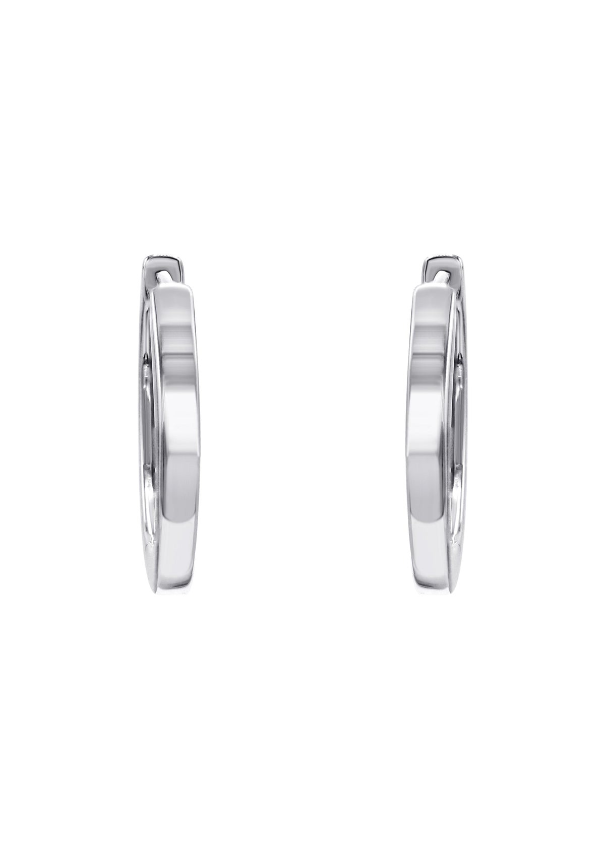Mens Jewelry - Silver Iced Out VVS Hoop Earring for Men | Appx. 0.8 Grams