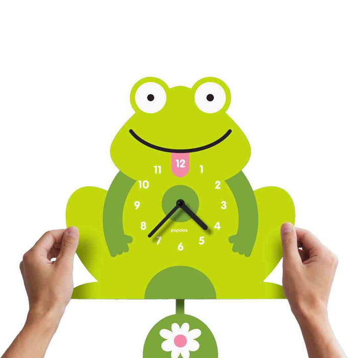 Acrylic Clock - Frog Pendulum by Popclox