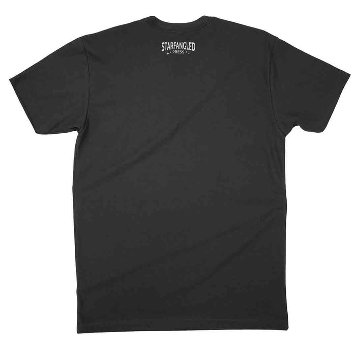 Adult Crew Neck* - Cosmic Raccoon Charcoal Grey Tee (XS - 2X) by Starfangled Press