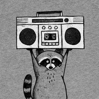 Adult Crew Neck - In Your Eyes Raccoon Gray Tee (XS - 3XL) by Factory 43