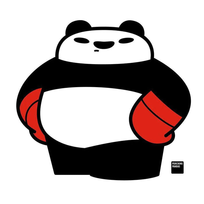 Adult Crew Neck - Panda Pose Heather Gray (S - 2X) by Punching Pandas