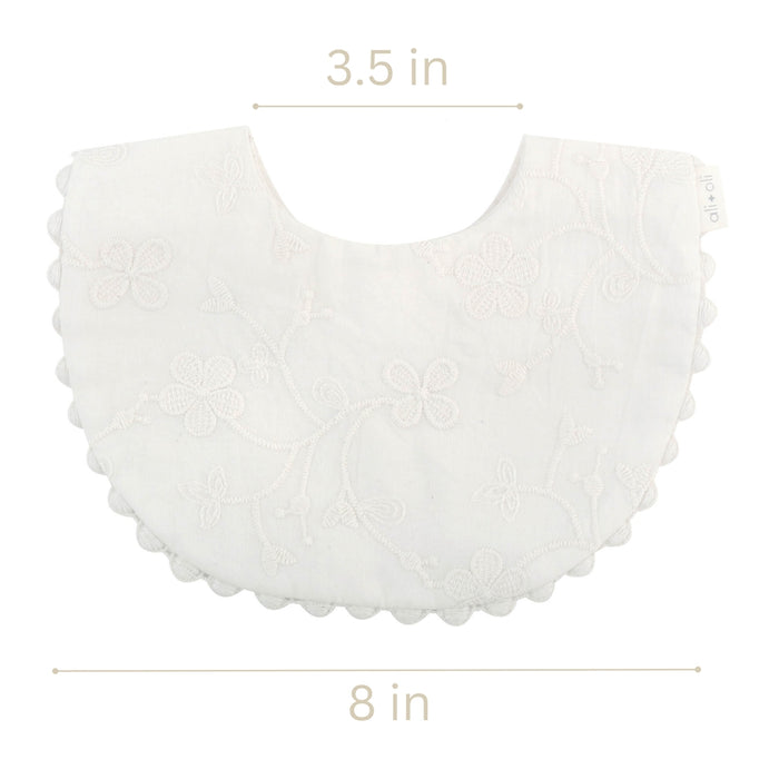 Ali+Oli Cotton Double Sided Baby Bib With Bow