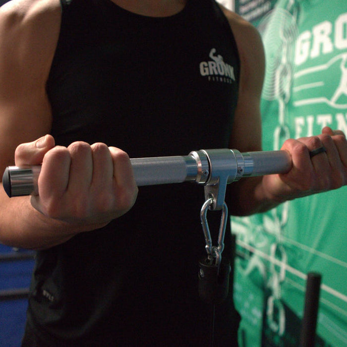 G&G Aluminum Revolving Straight Bar in use close-up