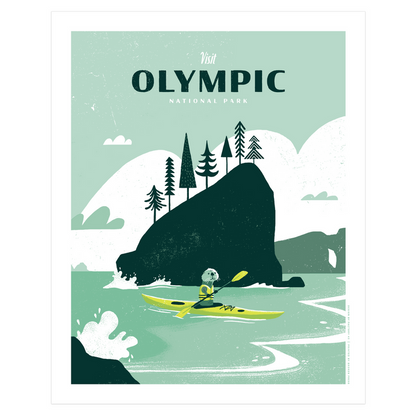 Art Print - 16x20 - Olympic National Park Limited Edition Poster by Factory 43