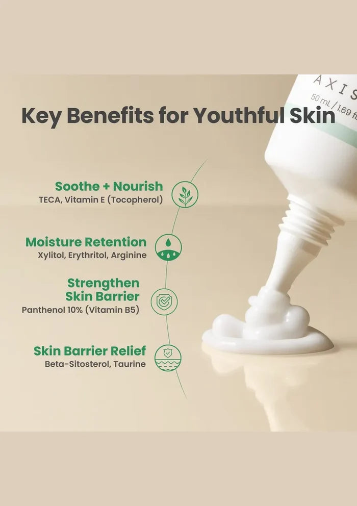 AXIS-Y Panthenol 10 Skin Smoothing Shield Cream 50ml — benefits; original brand product information