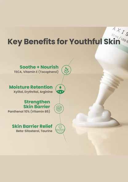 AXIS-Y Panthenol 10 Skin Smoothing Shield Cream 50ml — benefits; original brand product information