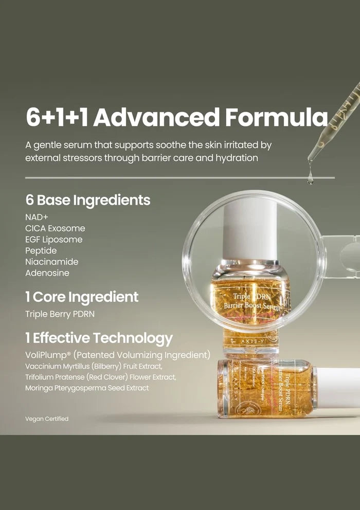 AXIS-Y Triple PDRN Barrier Boost Serum 30ml — advanced formula; original brand product information