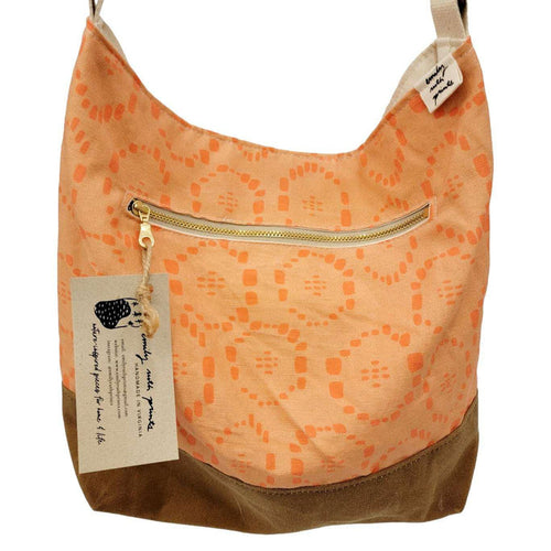Bag - Large Cross-Body (Peach Lace) by Emily Ruth Prints