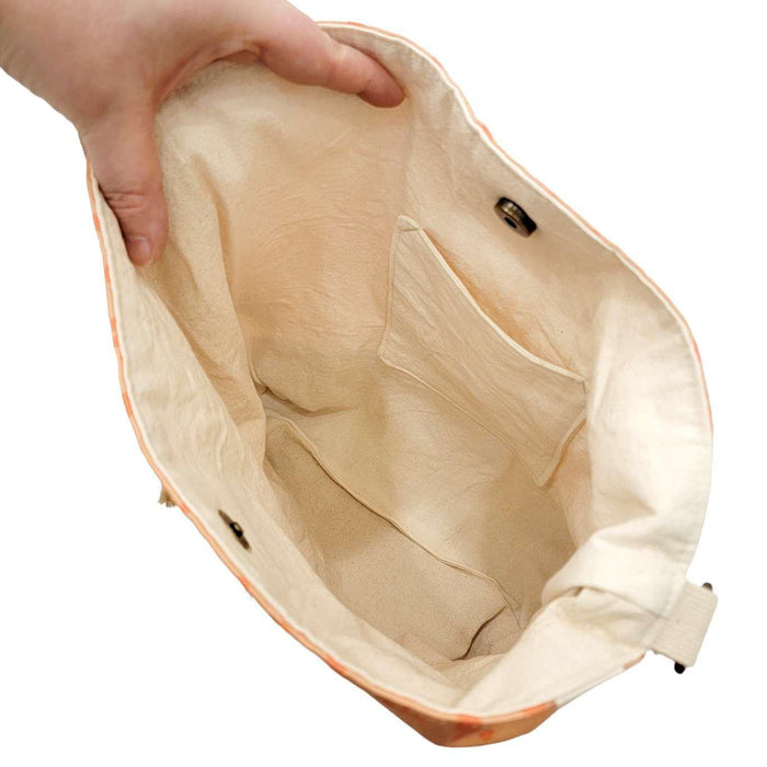 Bag - Large Cross-Body (Peach Lace) by Emily Ruth Prints
