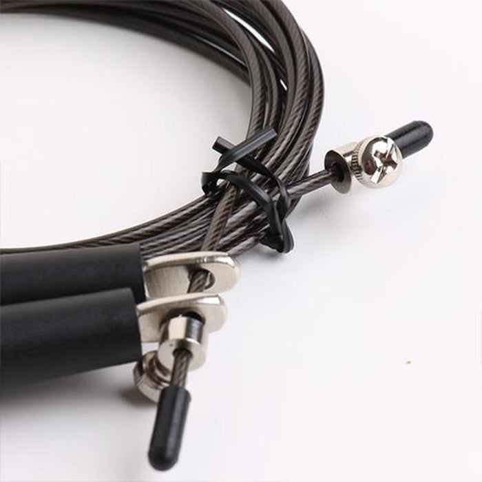 XM Fitness speed rope cable with adjustment screws
