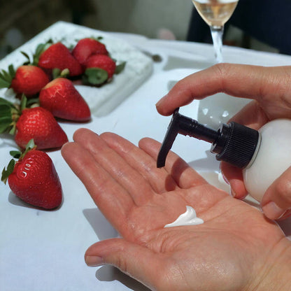 Champagne & Strawberries Aloe Vera Body Lotion 8oz. Made in USA