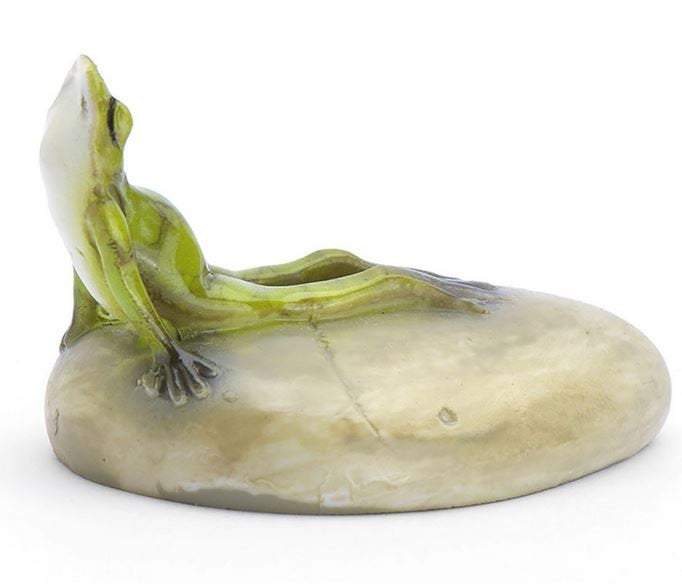 Choice of Yoga Frog, Zen Garden Frog on Stone Base, Terrarium Frog