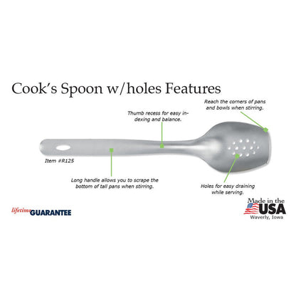 Cook's Spoon with Holes by Rada Cutlery Made in USA R125