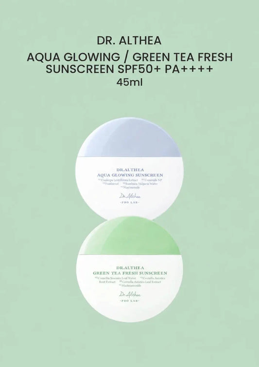 [DR ALTHEA]  Aqua Glowing | Green Tea Fresh Sunscreen SPF50+ PA++++ 45ml