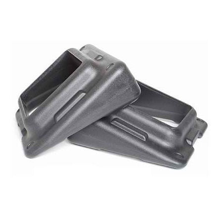 Element Fitness slant step risers stacked, angled view
