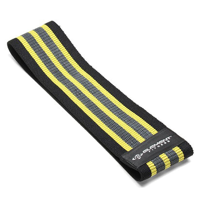Element Fitness Hip Circle Band with yellow and gray stripes