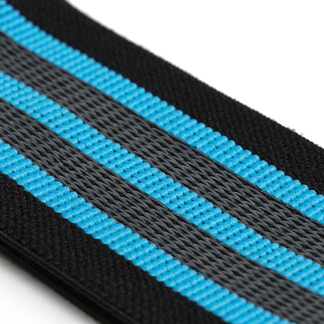 Element Fitness Hip Circle Band close-up of blue and gray stripes