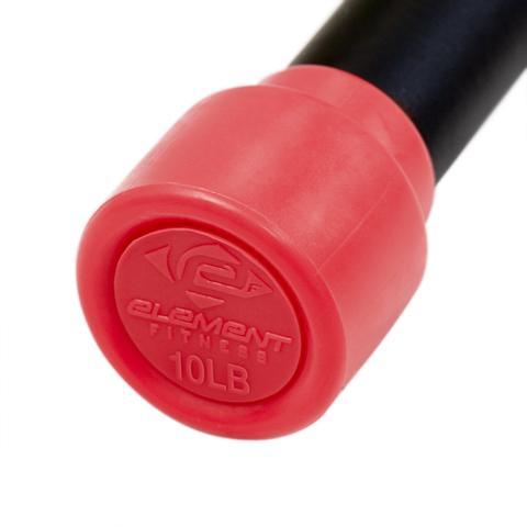 Element Fitness Body Bar red end cap with 10LB marking