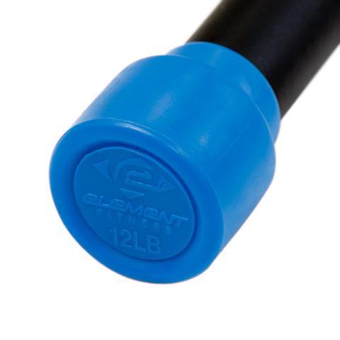 Element Fitness Body Bar blue end cap with 12LB marking