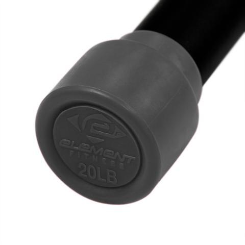 Element Fitness Body Bar gray end cap with 20LB marking