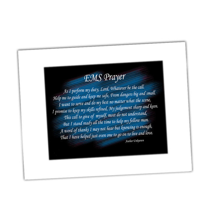 EMS Prayer Emergency Medical Services Green Streak Design Glossy Print