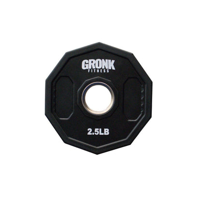 Gronk Fitness 2.5LB 10-sided grip plate front view