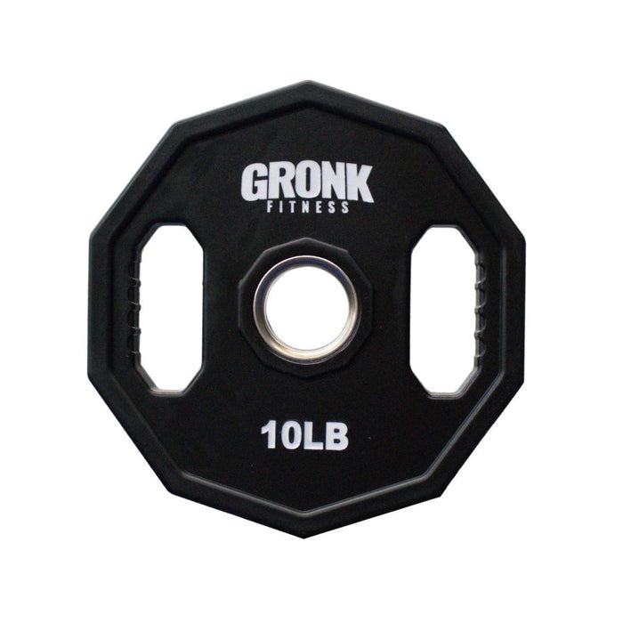 Gronk Fitness 10LB 10-sided grip plate front view
