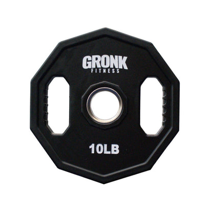 Gronk Fitness 10LB 10-sided grip plate front view