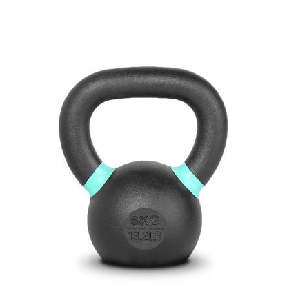 Gronk Fitness 6 kg kettlebell with teal accents