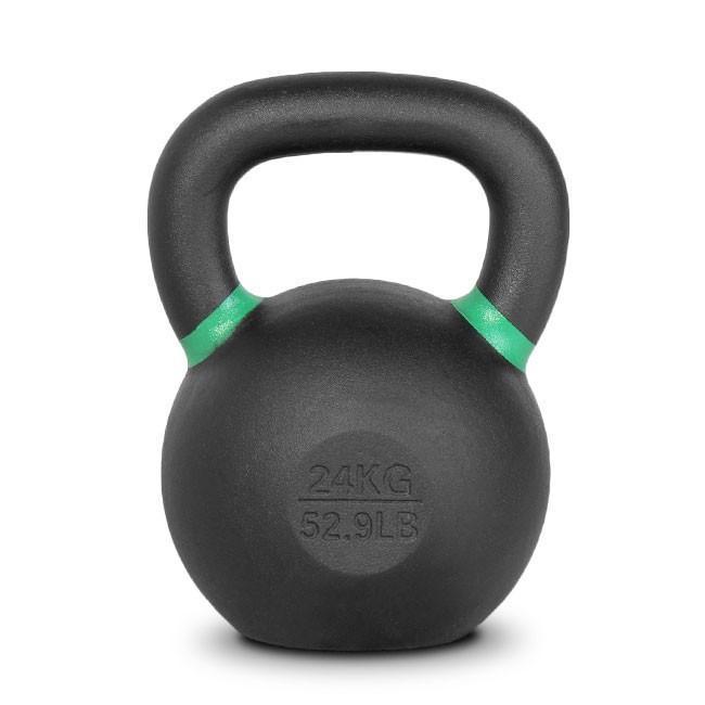 Gronk Fitness 24 kg kettlebell with green accents