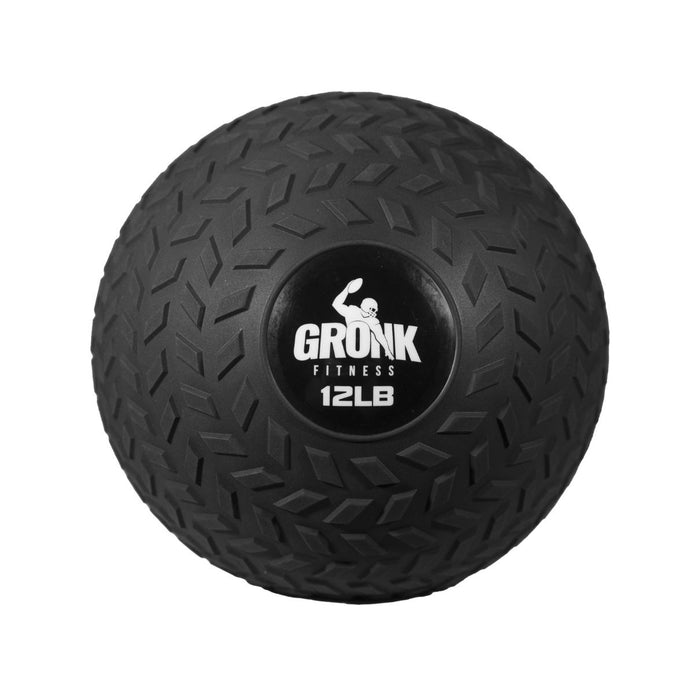 Gronk Fitness 12 lb slam ball with chevron pattern