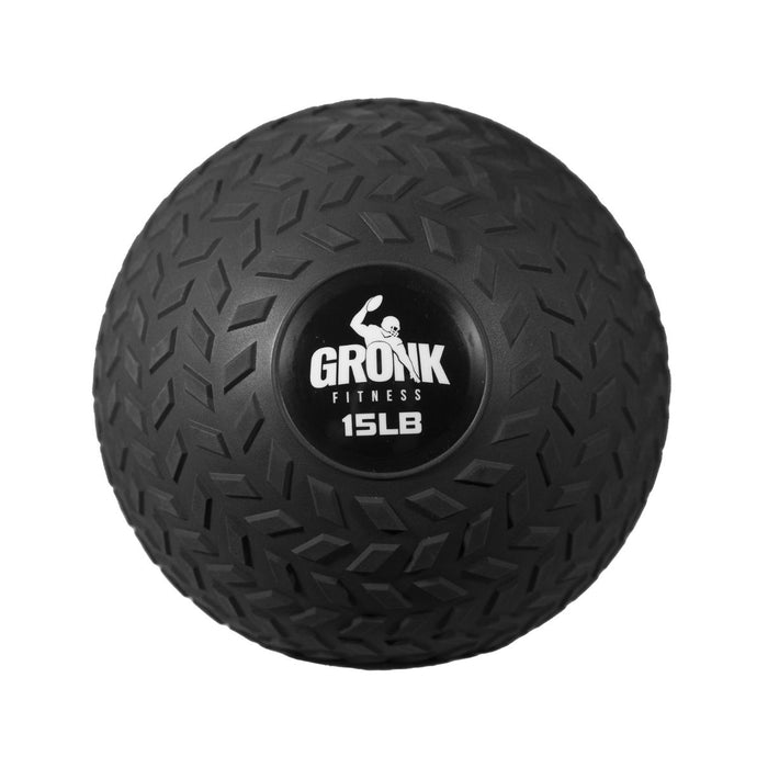Gronk Fitness 15 lb slam ball with diamond pattern