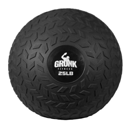 Gronk Fitness 25 lb slam ball with herringbone pattern