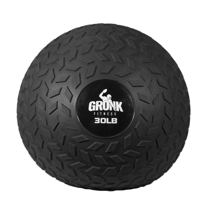 Gronk Fitness 30 lb slam ball with zigzag pattern